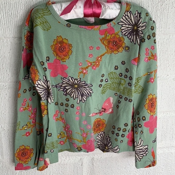 Oilily Butterfly Floral Cotton Long Sleeve Tee sz 4 yrs old - Picture 2 of 7